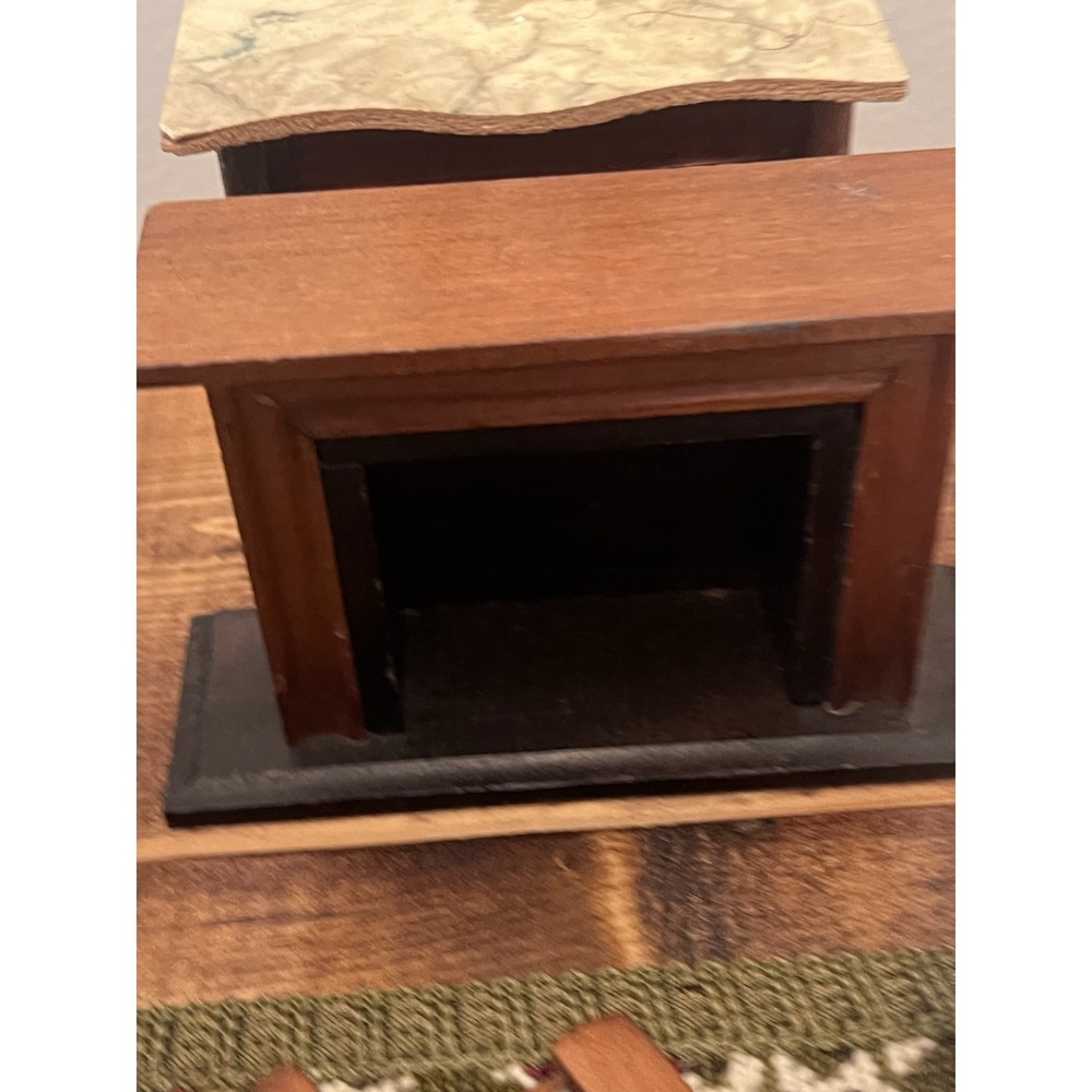 Vintage Artisan Dollhouse Miniature Handmade Needlepoint Lot Shackman Furniture - Picture 9 of 13